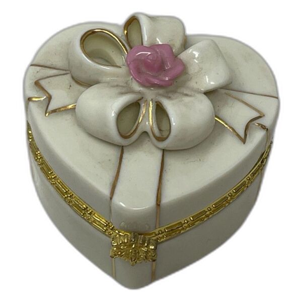 Lenox Treasures of the Heart Trinket Stash Jewelry box Exclusive Edition Vintage - Picture 1 of 8